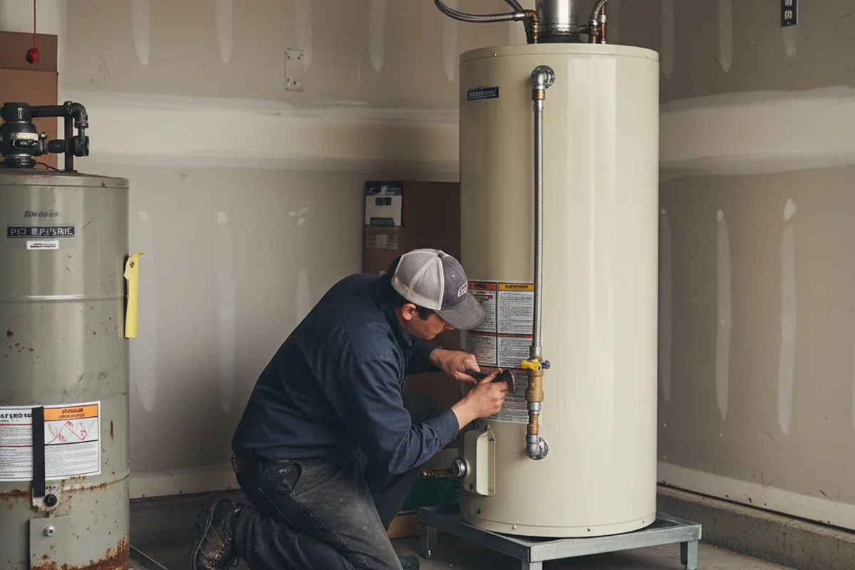 Water heater and shutoff valve replacement in Townville